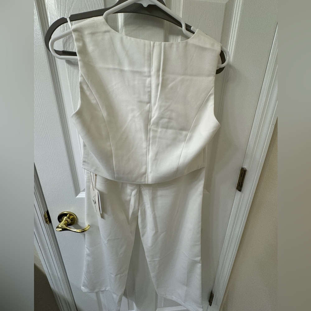 Commence Solid Asymmetrical Straight Leg Pants Set - image 4